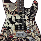 OBEY Graphic Stratocaster HSS Collage