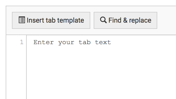 Upload tab