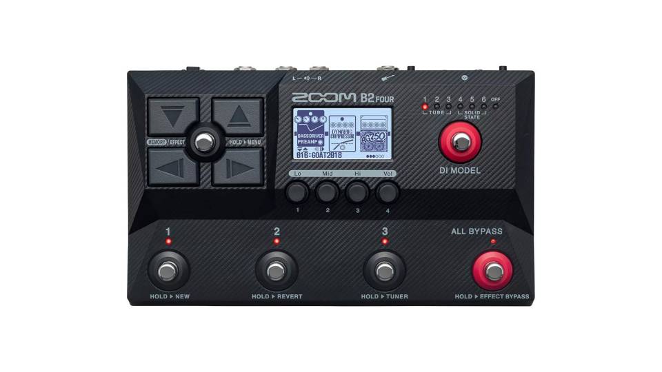 Zoom Launches B2 Four Compact Bass MultiFx and Amp Emulator Pedal