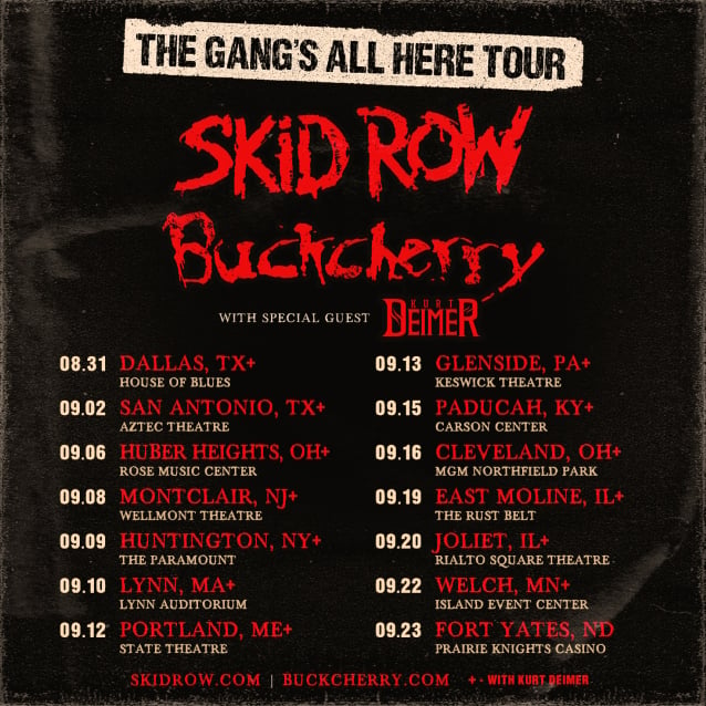 Skid Row and Buckcherry Announce Second Leg of U.S. Tour Music News