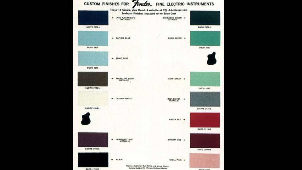 custom car paint colors chart