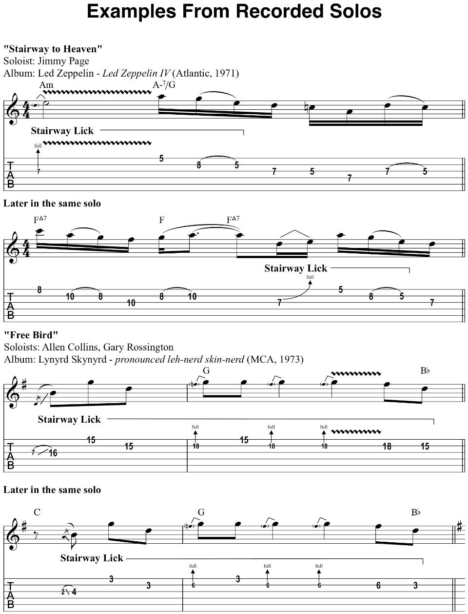 Stairway To Heaven Solo Tab