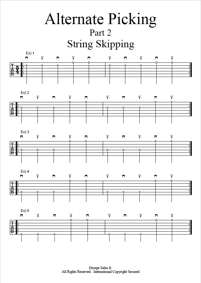A Simple Alternate Picking Exercise Part 2 Guitar Lessons