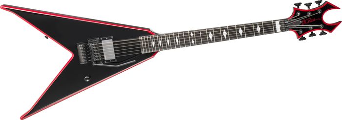 B.C. Rich JRV Icon Electric Guitar Black Red Ebony Fretboard