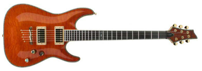 Schecter c1 elite orange cheap