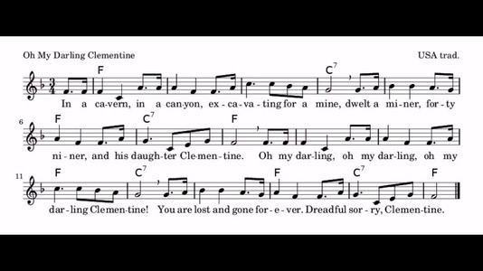 How To Play "Oh My Darling Clementine"