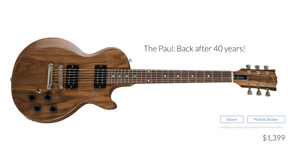 Gibson Revives The Paul Guitar for Its 40th Anniversary. The Price Is ...