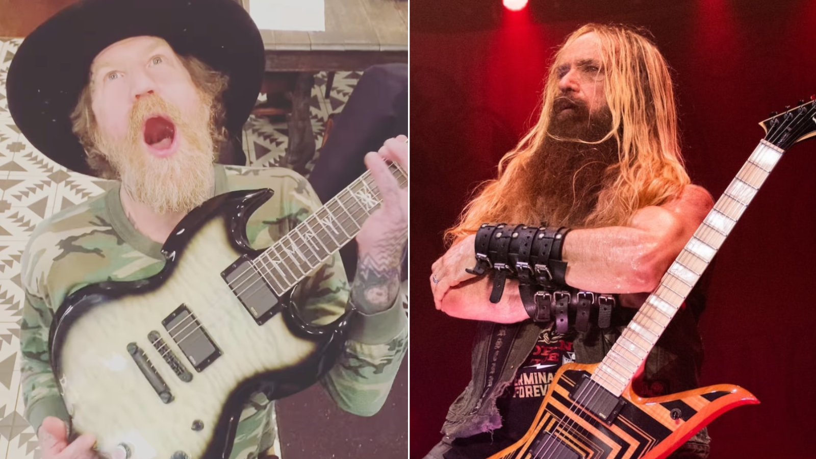 Zakk Wylde Gifts Brent Hinds of Mastodon with Custom Wylde Audio Barbarian Guitar Ultimate Guitar