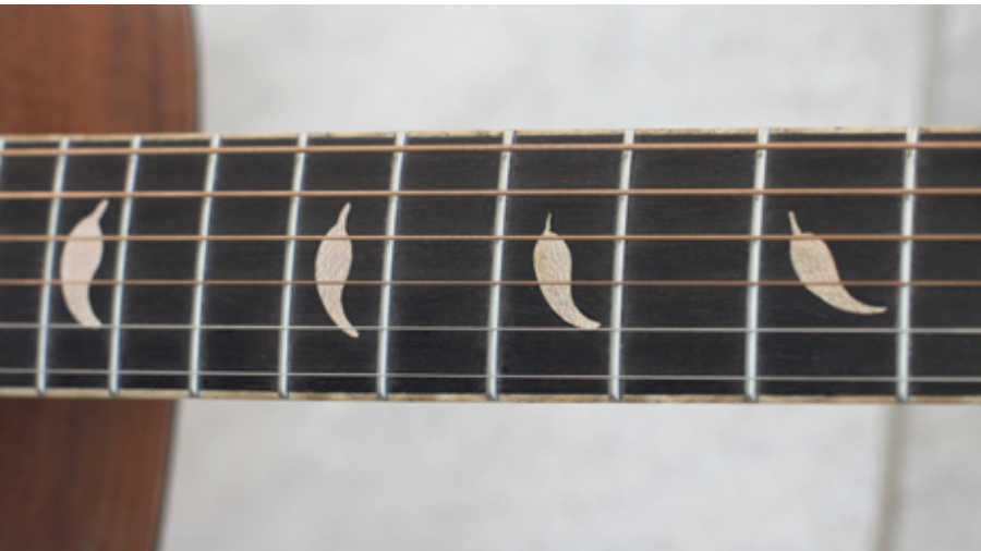 White Pearl Inlay Sticker Fret Markers for Guitars Thumbnail/Half Moon 