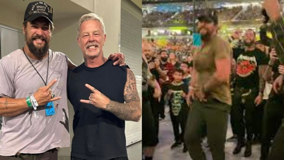 Here's Actor Jason Momoa Moshing at Recent Pantera and Metallica