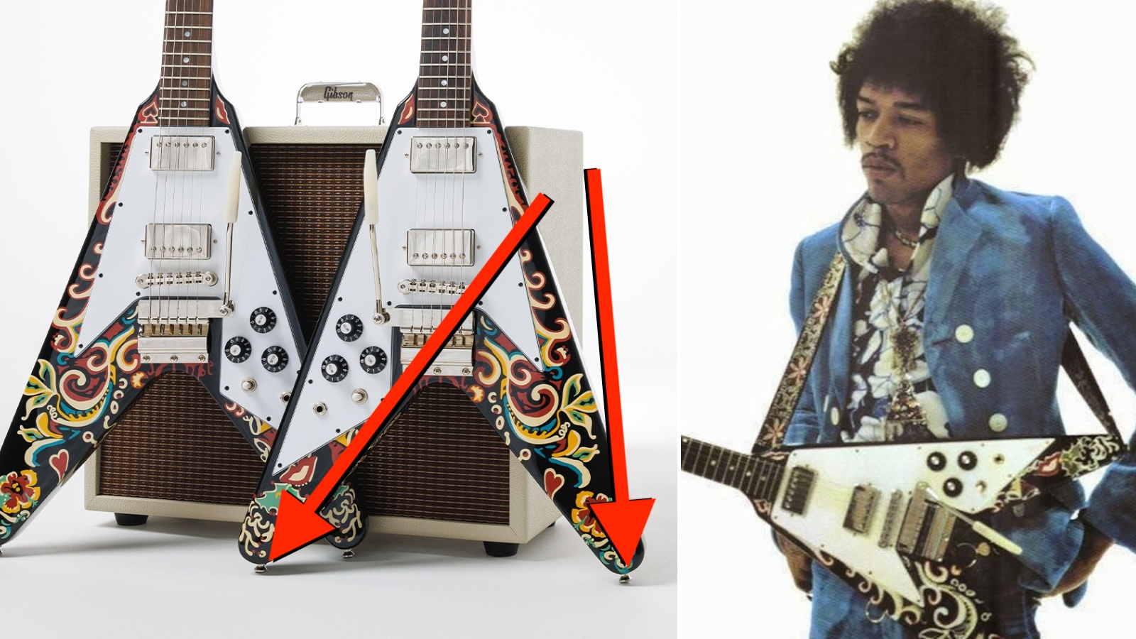 Jimi hendrix flying v guitar clearance