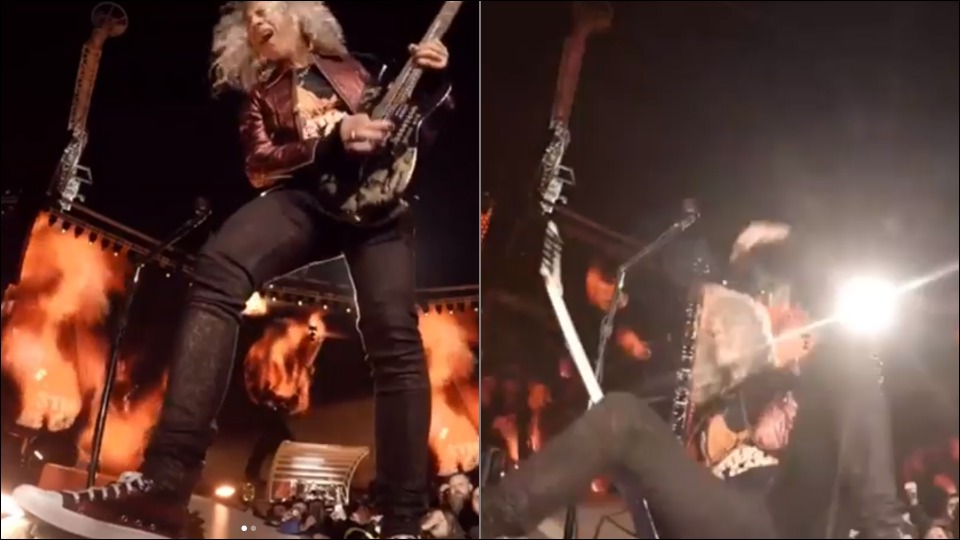 Metallica's Kirk Hammett Falls Onstage After Slipping on Wah Pedal