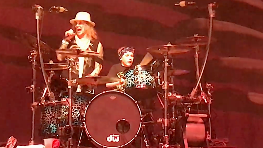 Watch 10YearOld Drummer Joins Steel Panther Onstage, Kills It