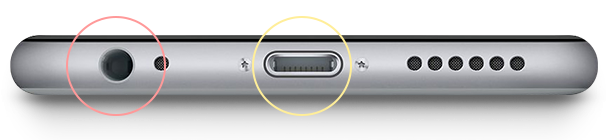 iphone bottom side