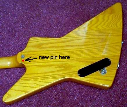 Gibson explorer strap button location outlet