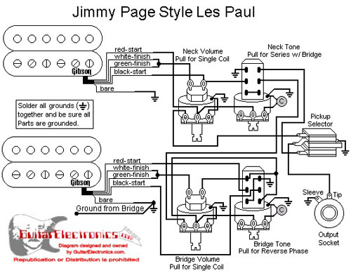 Переключатель les paul схема