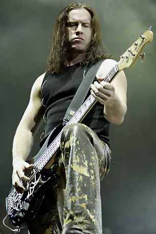 Steve Kmak with his five-string Music Man StingRay bass